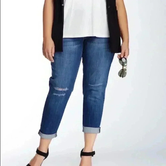 Kut from the Kloth Denim - Kut From The Kloth - Celine Slouchy Boyfriend Distressed Jeans, 22W